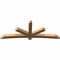 Ekena Millwork Alberta Smooth Timber Gable Bracket, Western Red Cedar, 108"W x 40"H x 5 1/2"D x 5 1/2"F, 9/12 Pitch GBW108X40X0606ALB00SWR - alternate 2